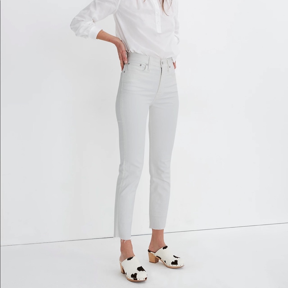 Madewell High-Rise White Jeans